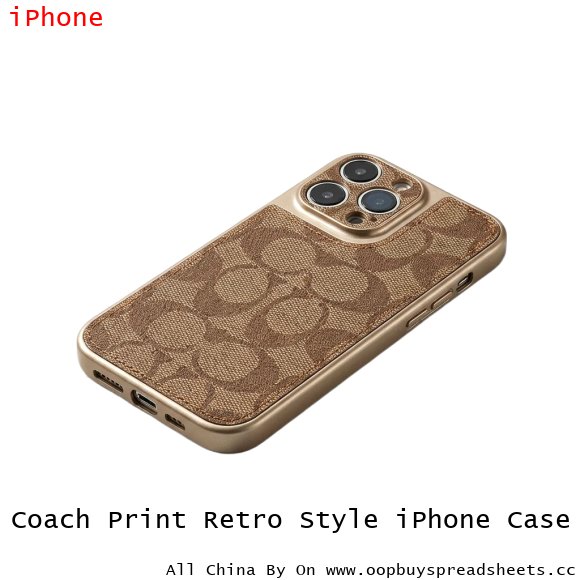 Coach Print Retro Style iPhone Case