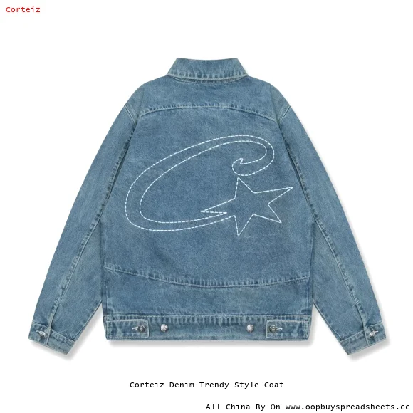 Corteiz Denim Trendy Style Coat