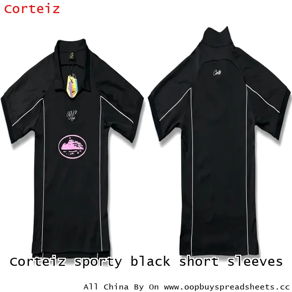 Corteiz sporty black short sleeves