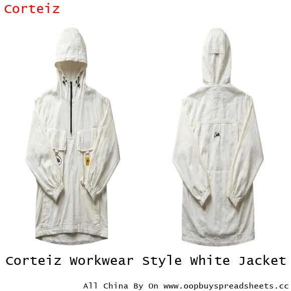 Corteiz Workwear Style White Jacket