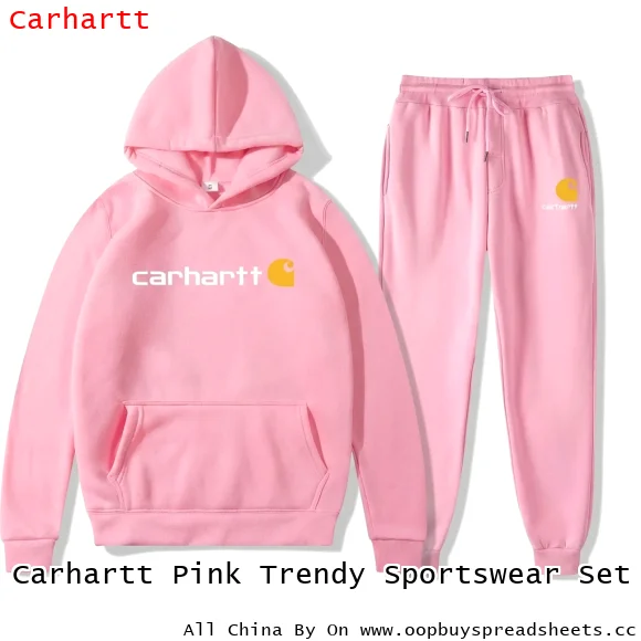 Carhartt Pink Trendy Sportswear Set