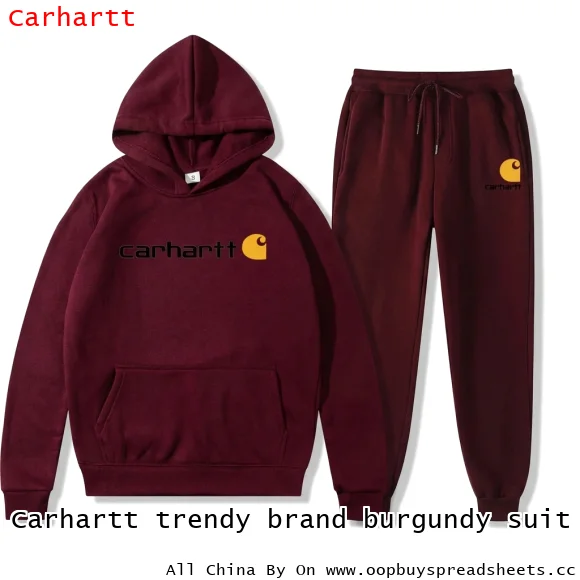 Carhartt trendy brand burgundy suit