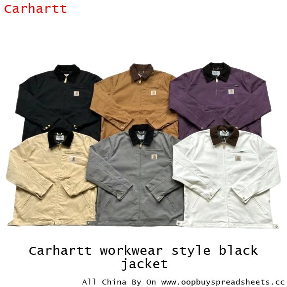 Carhartt workwear style black jacket
