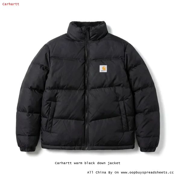 Carhartt warm black down jacket