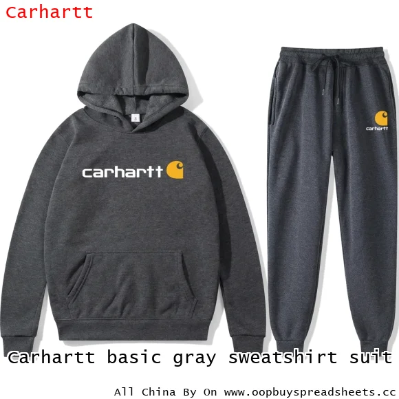 Carhartt basic gray sweatshirt suit