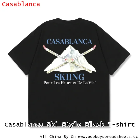 Casablanca Ski Style Black T-shirt