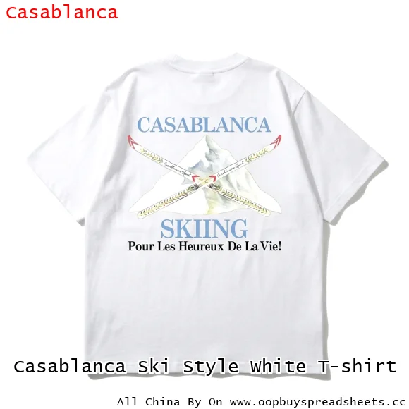 Casablanca Ski Style White T-shirt
