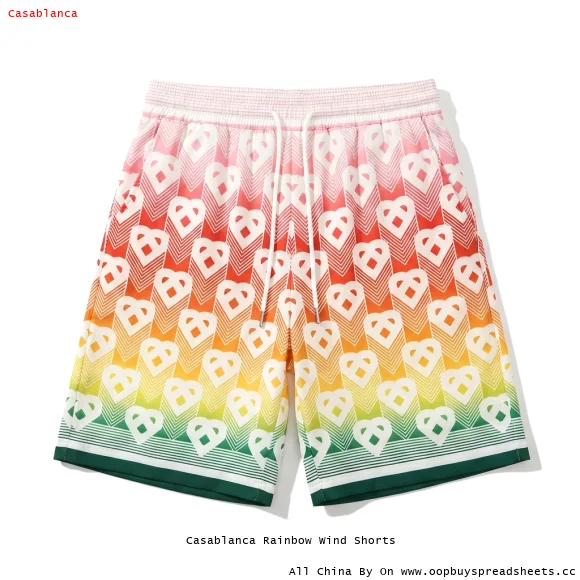 Casablanca Rainbow Wind Shorts