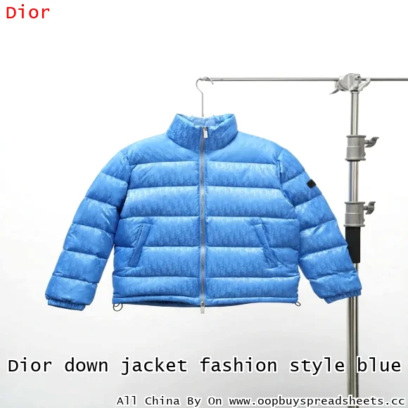 Dior down jacket fashion style blue