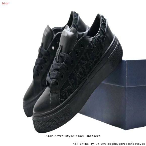Dior retro-style black sneakers