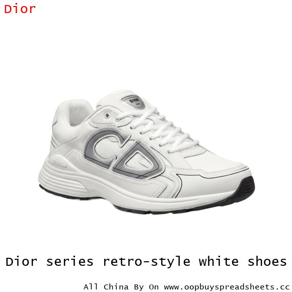 Dior series retro-style white shoes