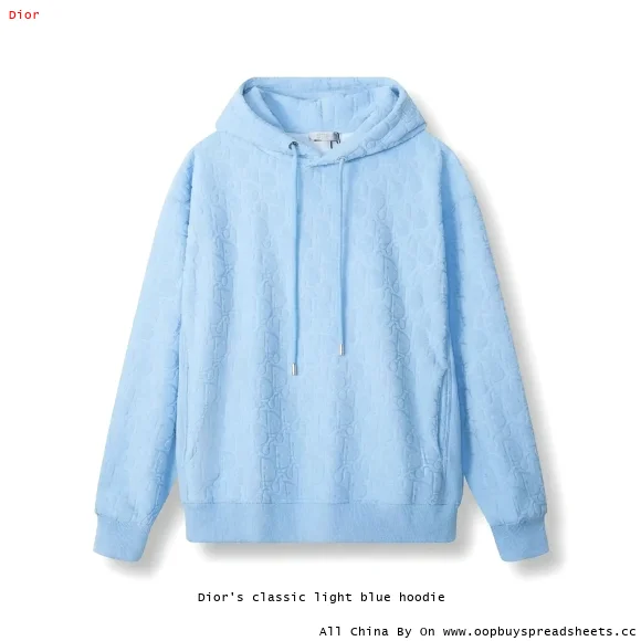 Dior's classic light blue hoodie