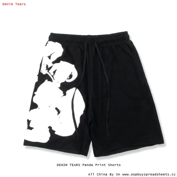 DENIM TEARS Panda Print Shorts