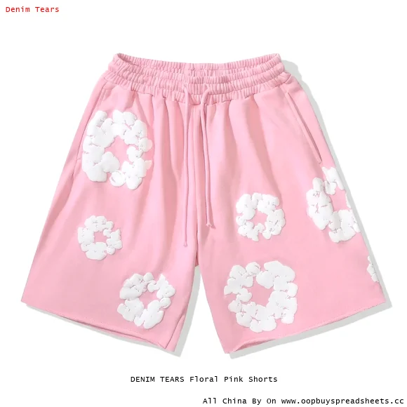 DENIM TEARS Floral Pink Shorts