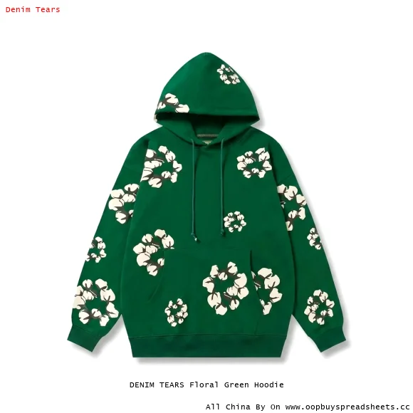 DENIM TEARS Floral Green Hoodie