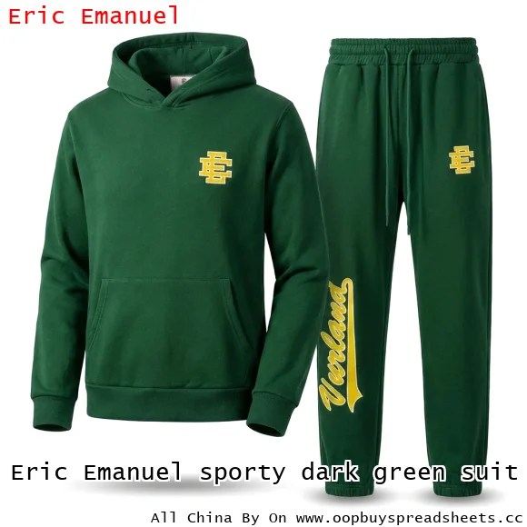 Eric Emanuel sporty dark green suit