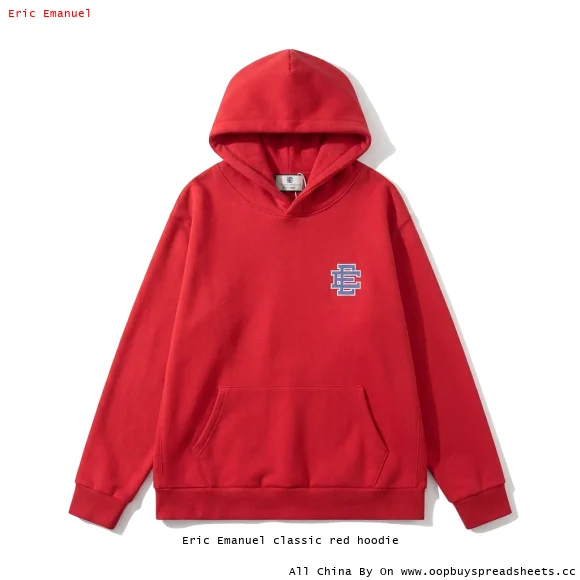 Eric Emanuel classic red hoodie