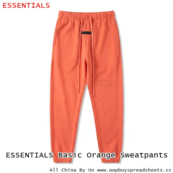 ESSENTIALS Basic Orange Sweatpants