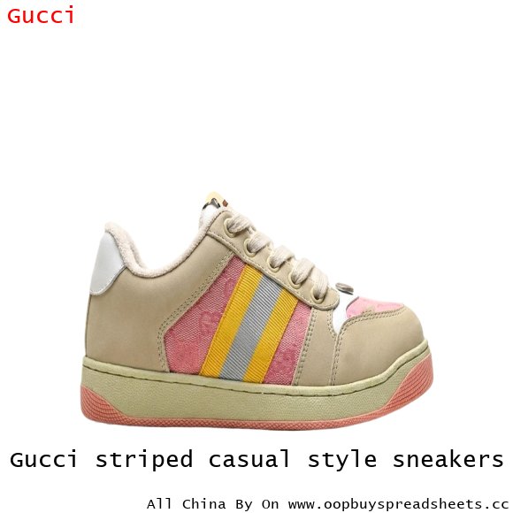 Gucci striped casual style sneakers