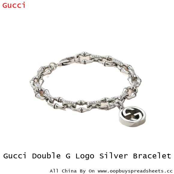 Gucci Double G Logo Silver Bracelet