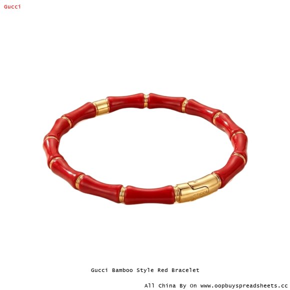 Gucci Bamboo Style Red Bracelet