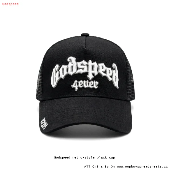 Godspeed retro-style black cap
