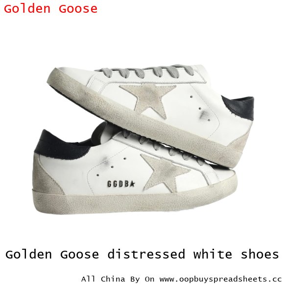 Golden Goose distressed white shoes