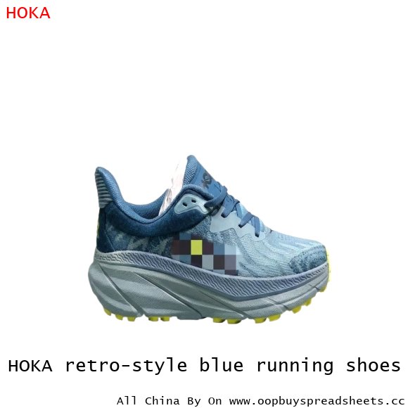 HOKA retro-style blue running shoes