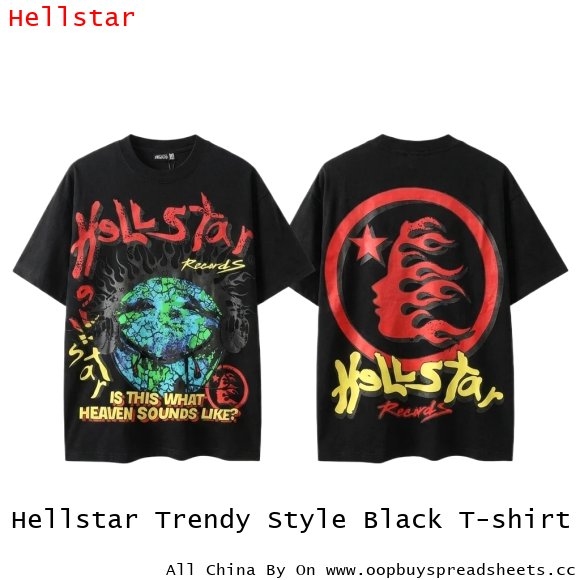 Hellstar Trendy Style Black T-shirt