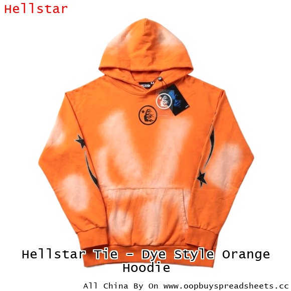 Hellstar Tie - Dye Style Orange Hoodie