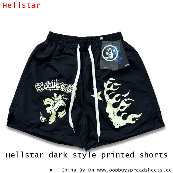 Hellstar dark style printed shorts