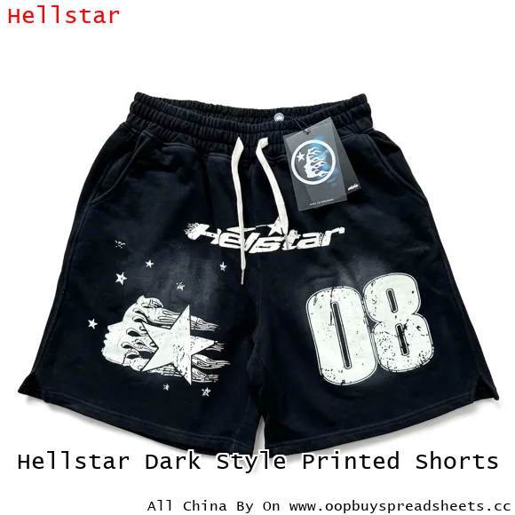 Hellstar Dark Style Printed Shorts