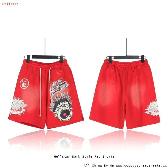 Hellstar Dark Style Red Shorts