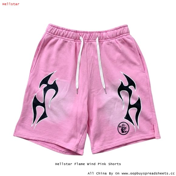 Hellstar Flame Wind Pink Shorts