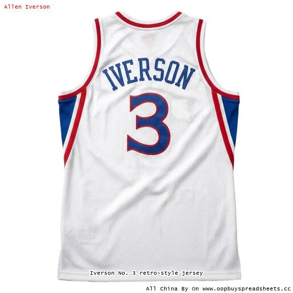 Iverson No. 3 retro-style jersey