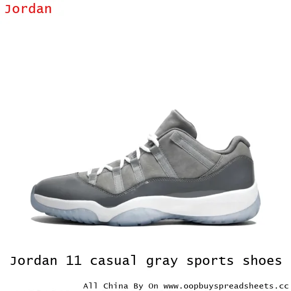 Jordan 11 casual gray sports shoes