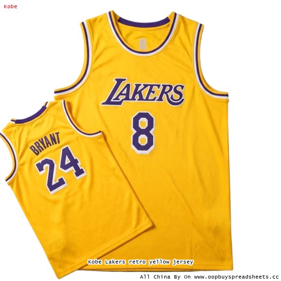 Kobe Lakers retro yellow jersey