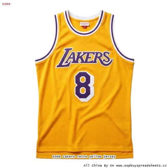 Kobe Lakers retro yellow jersey