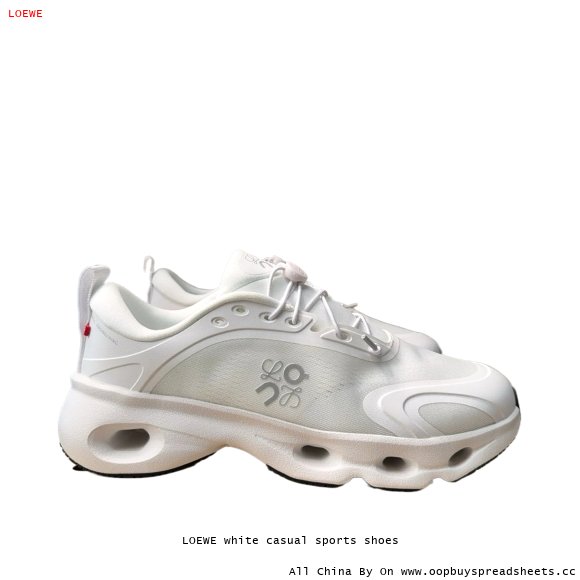 LOEWE white casual sports shoes