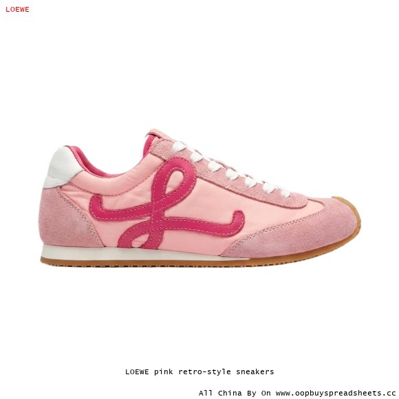 LOEWE pink retro-style sneakers