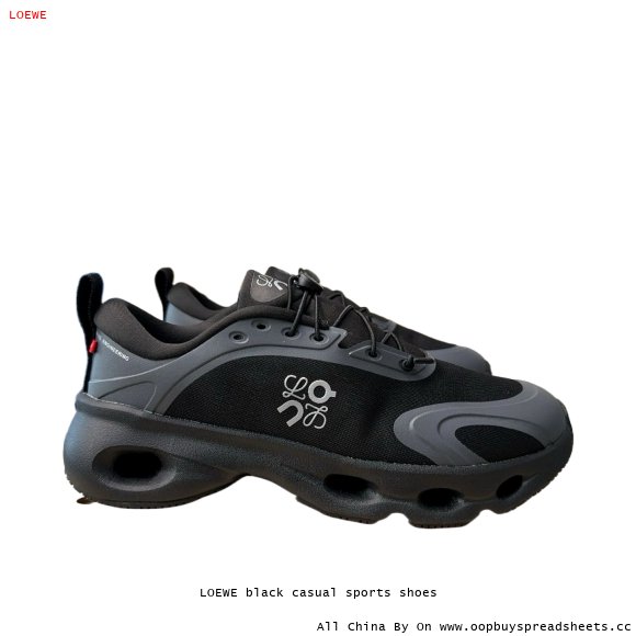 LOEWE black casual sports shoes
