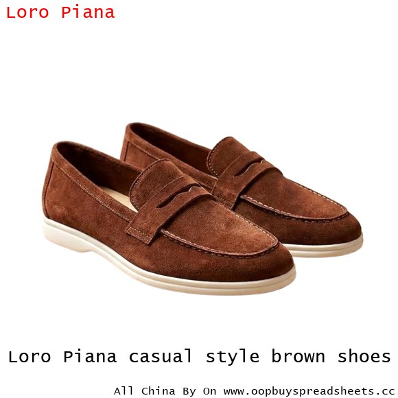 Loro Piana casual style brown shoes