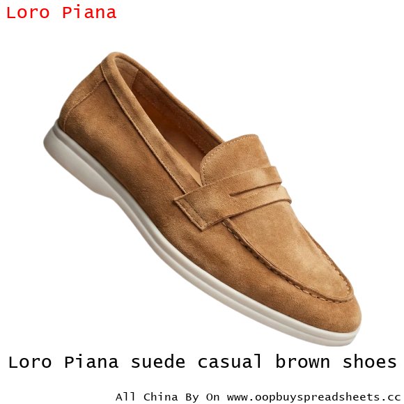 Loro Piana suede casual brown shoes