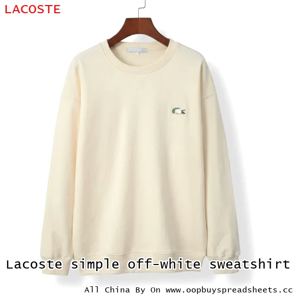 Lacoste simple off-white sweatshirt