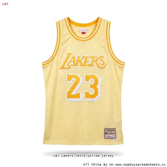 LBJ Lakers retro yellow jersey