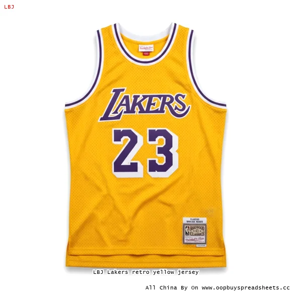 LBJ Lakers retro yellow jersey