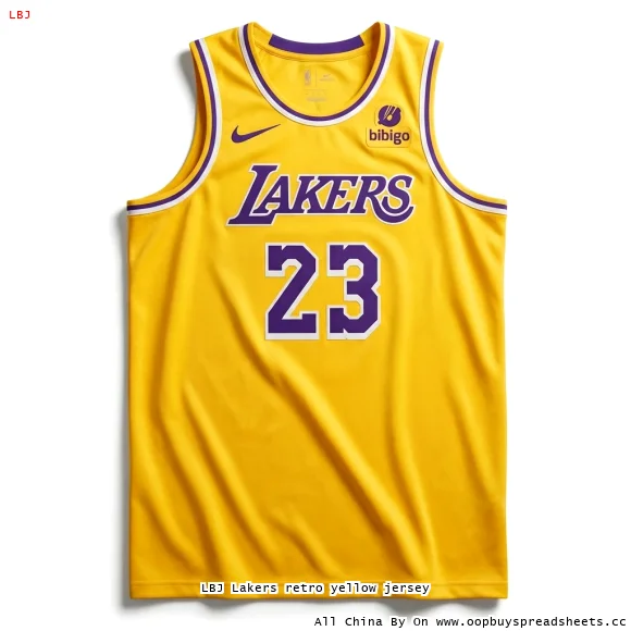 LBJ Lakers retro yellow jersey
