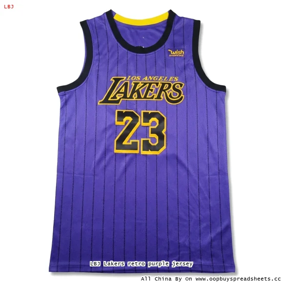 LBJ Lakers retro purple jersey