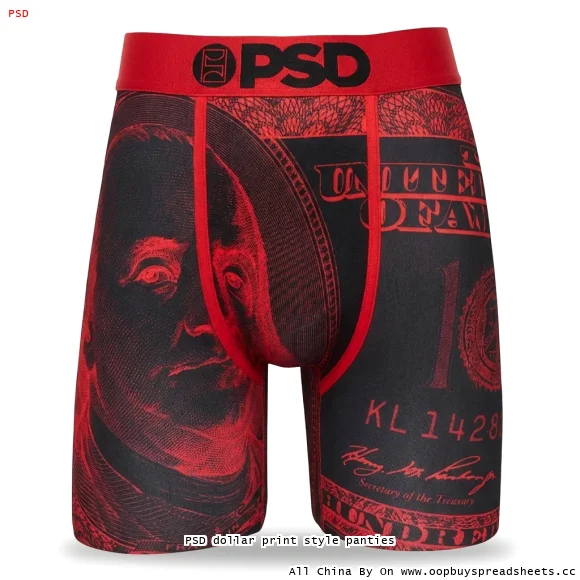 PSD dollar print style panties
