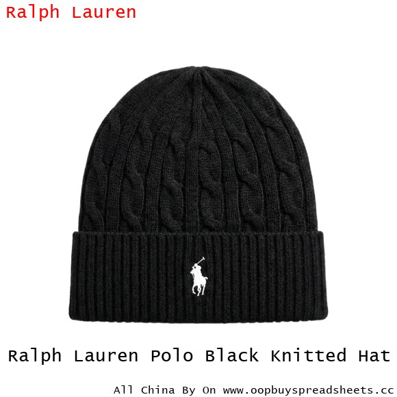 Ralph Lauren Polo Black Knitted Hat